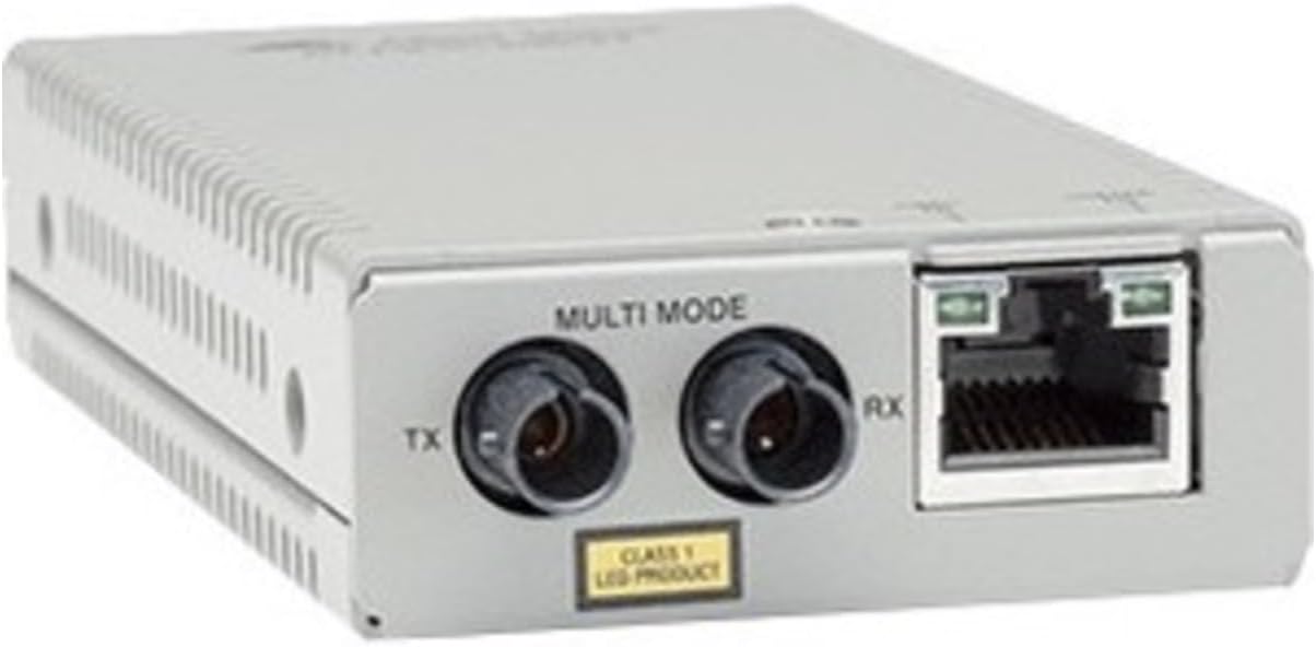 ALLIED TELESIS - AT-MMC200/ST-960 - TRANSCEPTOR ALLIED TELESIS MMC200/ST - 1 X RED (RJ-45) - 1 X PUERTO ST - MULTIMODO - FAST ETHERNET - 10/100BASE-TX, 100BASE-FX - MONTAJE EN PARED,