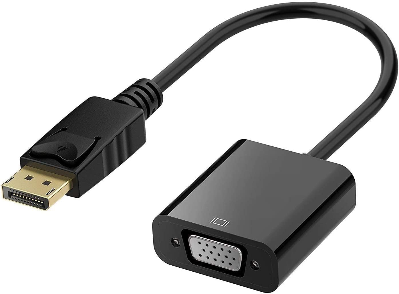 GETPLUS Adaptador DisplayPort a VGA, Convertidor DP 1080P Compatible con Computadora Escritorio, Portátil, PC, Laptop, Monitor, Proyector, HDTV