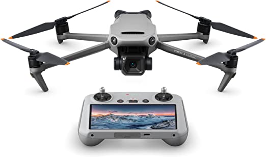 DJI Mavic 3 Classic (DJI RC) - Dron con cámara Hasselblad con CMOS 4/3,control remoto DJI RC,vídeo 5.1K HD,tiempo de vuelo de 46 min, detección de obstáculos,alcance de transmisión de 15 km,RPO,negro