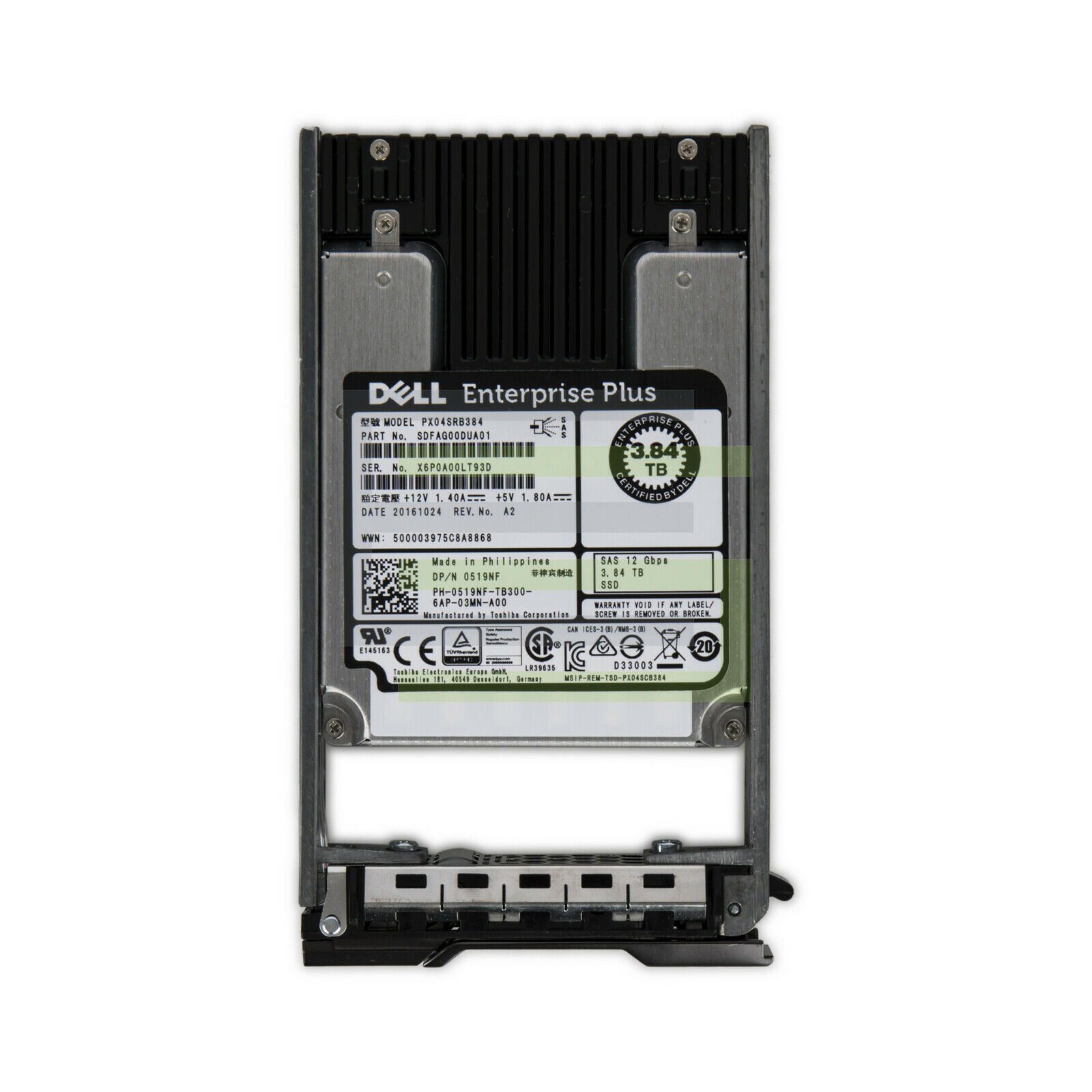 Dell Compellent 519NF-CML 3.84TB SAS SSD 2.5" 12Gbps RI Solid State Drive (REACONDICIONADO)