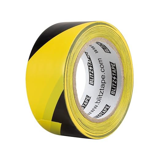 PACKSYS CINTA DE MARCAJE DE AREA DELIMITADORA ADVERTENCIA Y SEÑALIZACIÓN AMARILLO CON NEGRO 48X33M (1PIEZA)