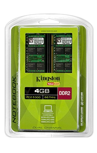 MEMORIA RAM PARA LAPTOP PACK (2)2GB =4GB KINGSTON VALUE 5300-667 MHZ