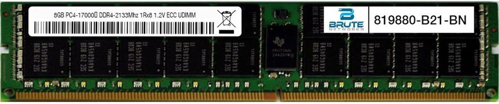 Brute Networks 819880-B21-BN - 8GB DDR4-2133Mhz 1Rx8 ECC UDIMM