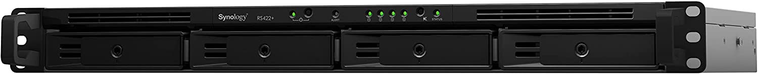 Synology Estación de montaje en rack NAS RS422+ de 4 bahías (sin discos), color negro