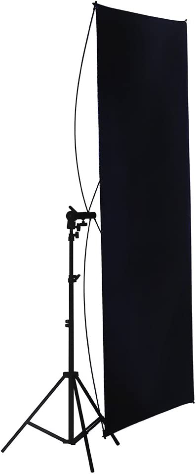 Neewer Reflector de 90x180 Centímetros Foto Estudio Dorado/Plata y Negro/Blanco Panel Plano Ligero con Soporte Bracket de 360 Degrados Giratorio y Funda