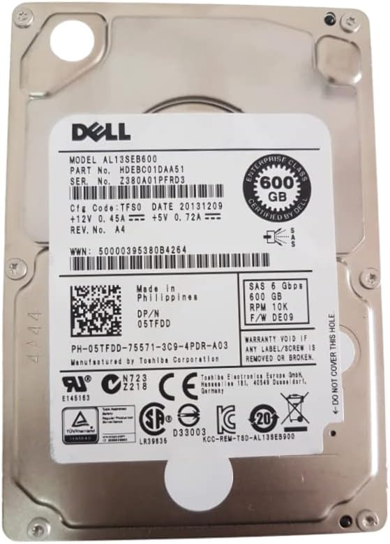 Disco duro Dell Seagate F617N ST3300657SS SAS de 3,5 pulgadas de 300 GB, 15 K RPM, 6 Gbp/s