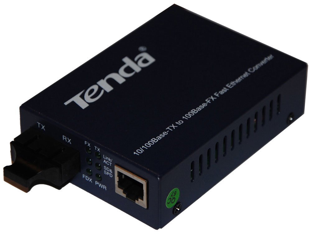 TENDA TER850S CONVERTIDOR DE MEDIOS DE FIBRA 10MB LAN, 100MB LAN