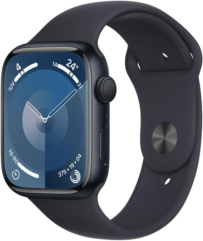 APPLE WATCH  [GPS] COM CAJA DE ALUMINIO MEDIANOCHE DE 45MM Y CORREA DEPORTIVA COLOR MEDIANOCHE M/L (SMARTWATCH).APPS ECG Y OXIGENO EN SANGRE, PANTALLA RETINA SIEMPRE ACTIVA, RESISTENTE AL AGUA.
