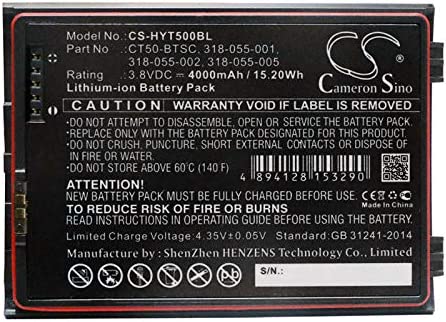 4000mAh Battery Replacement for CT40, CT40XP 318-055-001, 318-055-002, 318-055-005, 318-055-011, 318-055-067, CT50-BTSC