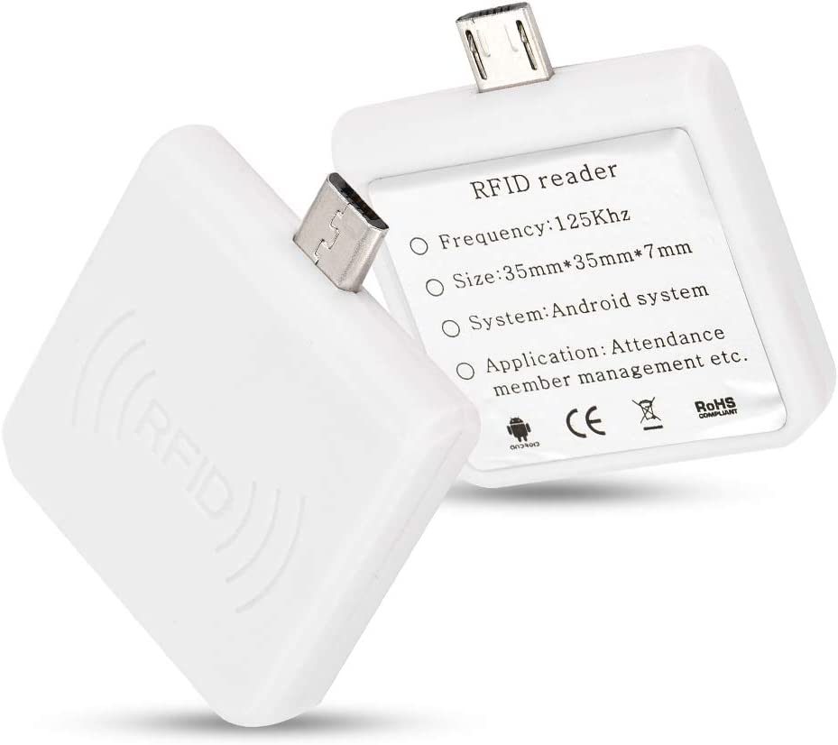 Lector de tarjetas inteligentes portátil sin contacto, lector de tarjetas de identificación RFID de alta frecuencia con interfaz USB macho, lectura rápida de tarjetas de 0.2 s, versión dual IC/ID