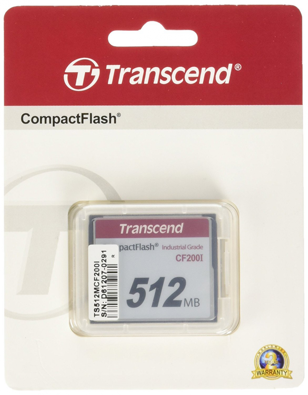 Transcend 512MB Industrial Compact Flash Card (TS512MCF200I)