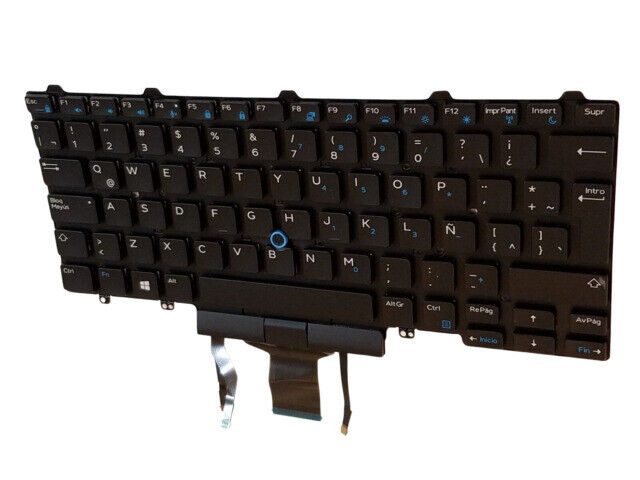 Dell KFHY6 Laptop Spanish Keyboard - Black