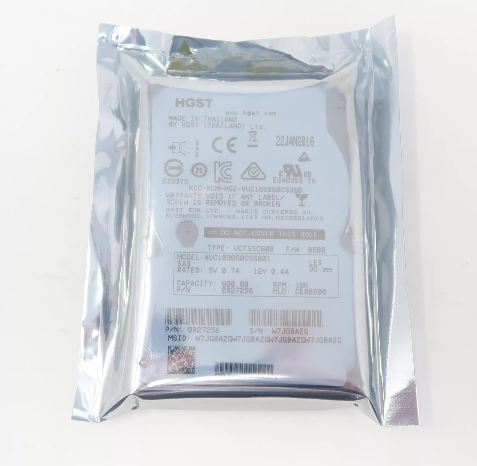HUC109060CSS601 DISCO DURO SAS DE 2,5" Y 600 GB, 10 000 RPM Y 6 GB/S DE HITACHI