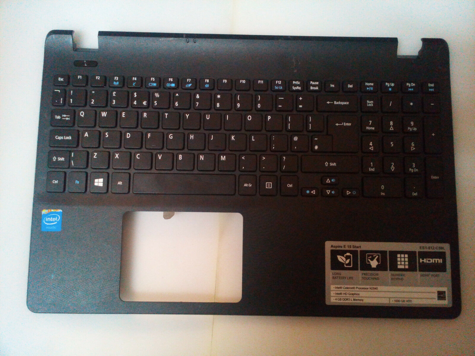 Palmrest Keyboard MP10K36GB698 UK Layout Black. Condicion: Refurbished.