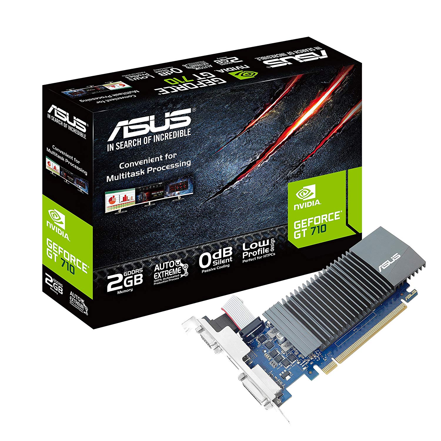 ASUS GeForce GT 710 2GB GDDR5 HDMI VGA DVI Graphics Card Graphic Cards GT710-SL-2GD5-CSM