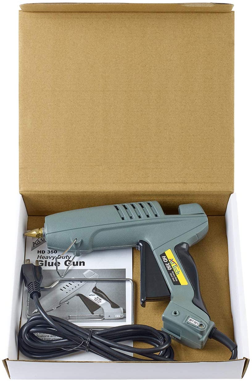 Adtech Industrial Strength Full Size High-Output Hot Melt Glue Gun – Professional Grade Hot Glue Gun for Carpentry, Repairs & Remodeling, grey, hd 350 (0462) Uses 1/2" ( 12mm ) Glue Sticks