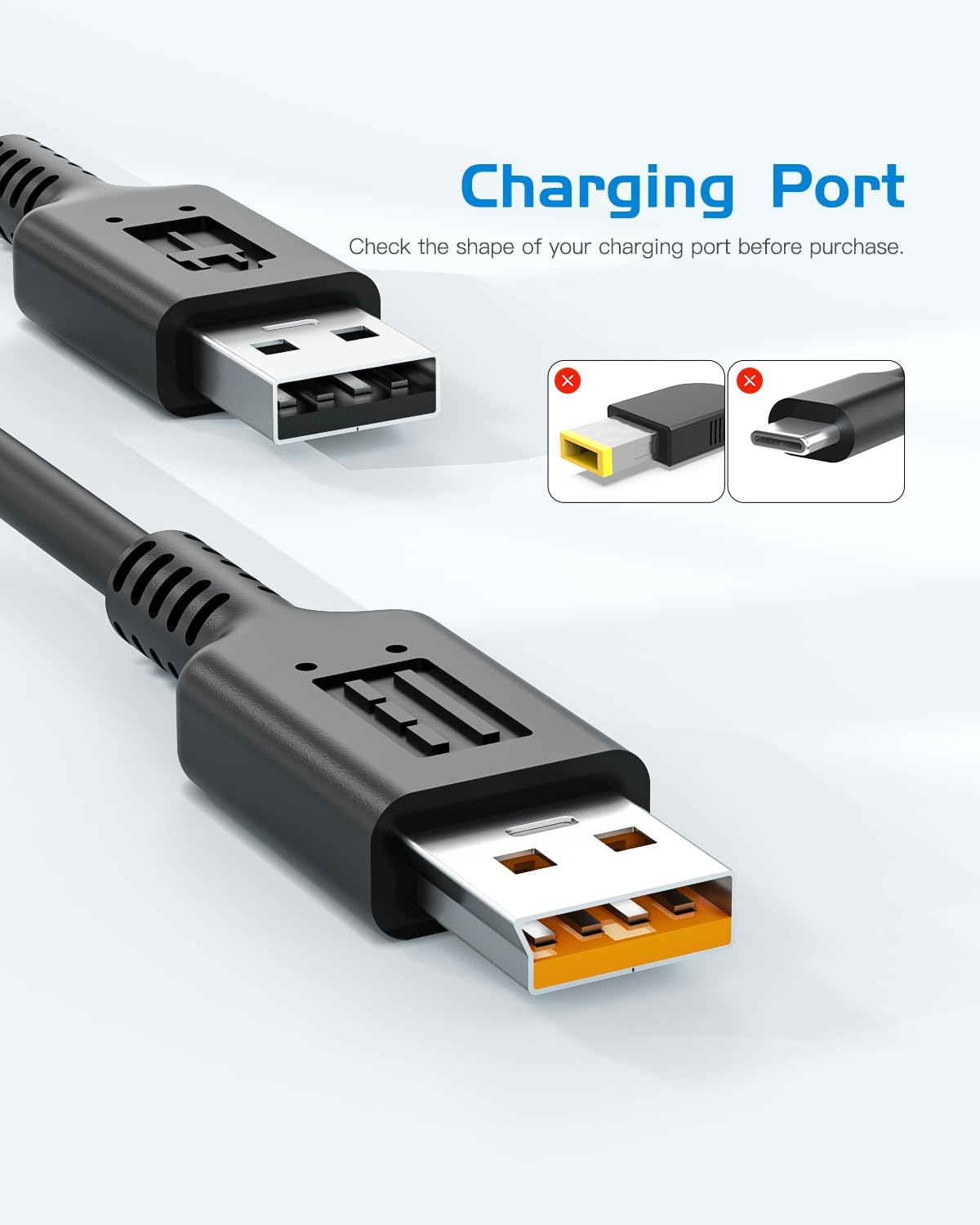 Cable de alimentación del cargador USB apto para Lenovo Yoga 3 Pro 1370 5L60J33144 5L60J33145