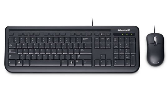 MICROSOFT BD 5MH-00009 TECLADO y  MOUSE 400 USB BULK NEGRO ALAMBRICO