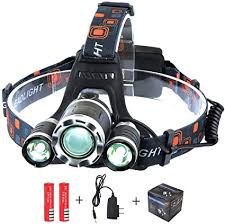 SEEDARY LINTERNA LED FRONTAL RECARGABLE LAMPARA LED DE CABEZA, 6000 LUMENES, 4 MODOS, LUZ DE BICICLETA IPX-6 IMPERMEABLE
