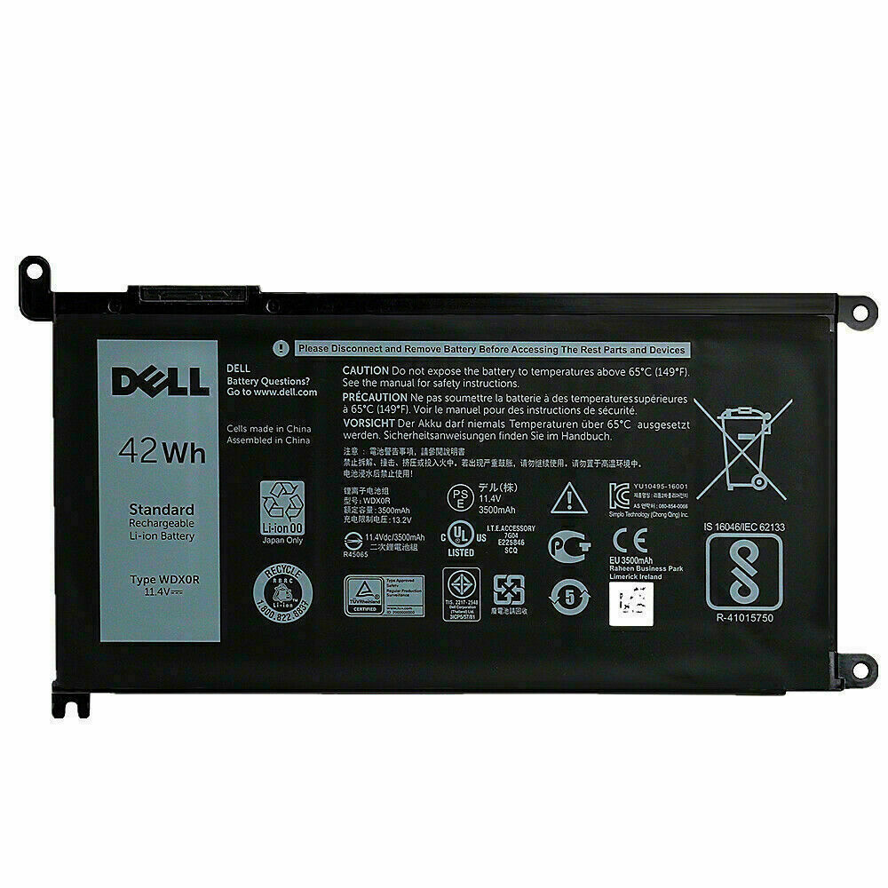 WDX0R Battery for DELL Inspiron 15 5567 5568 13 5368 7368 7569 7579