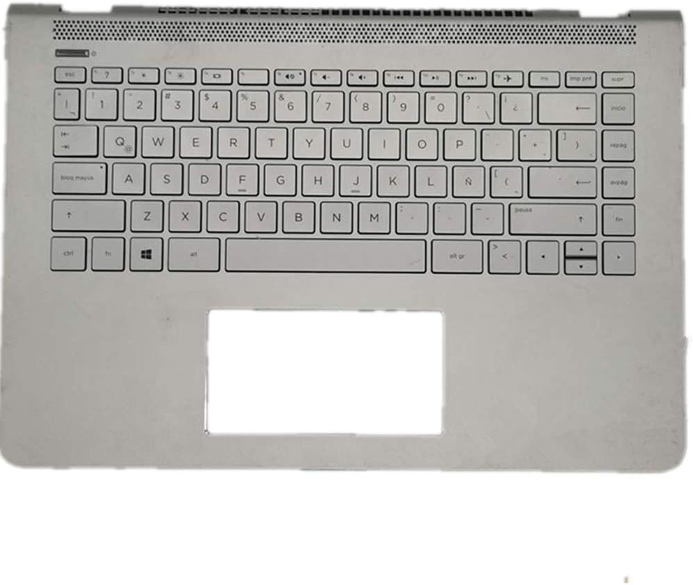 Ordenador portátil cáscara Dura C Caparazón & Teclado portátil para HP Pavilion 14-BF 14-bf000 14-bf100 14-BF116TX 14-BF046TX 14-BF042TX Plata 933313-001