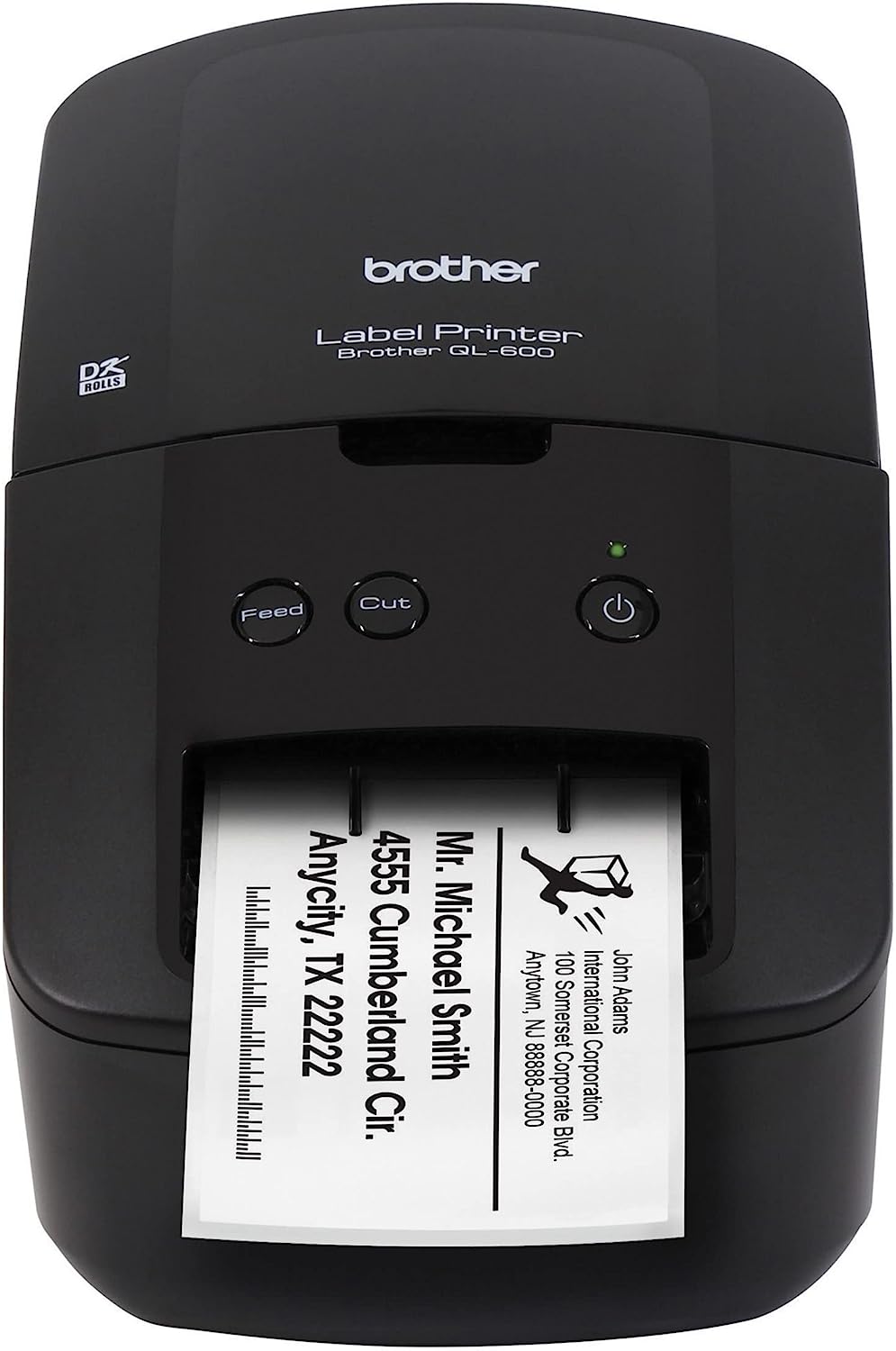 BROTHER Impresora de Etiquetas de computadora económica QL-600, QL600, 2.4 Pulgadas de Ancho de Etiqueta