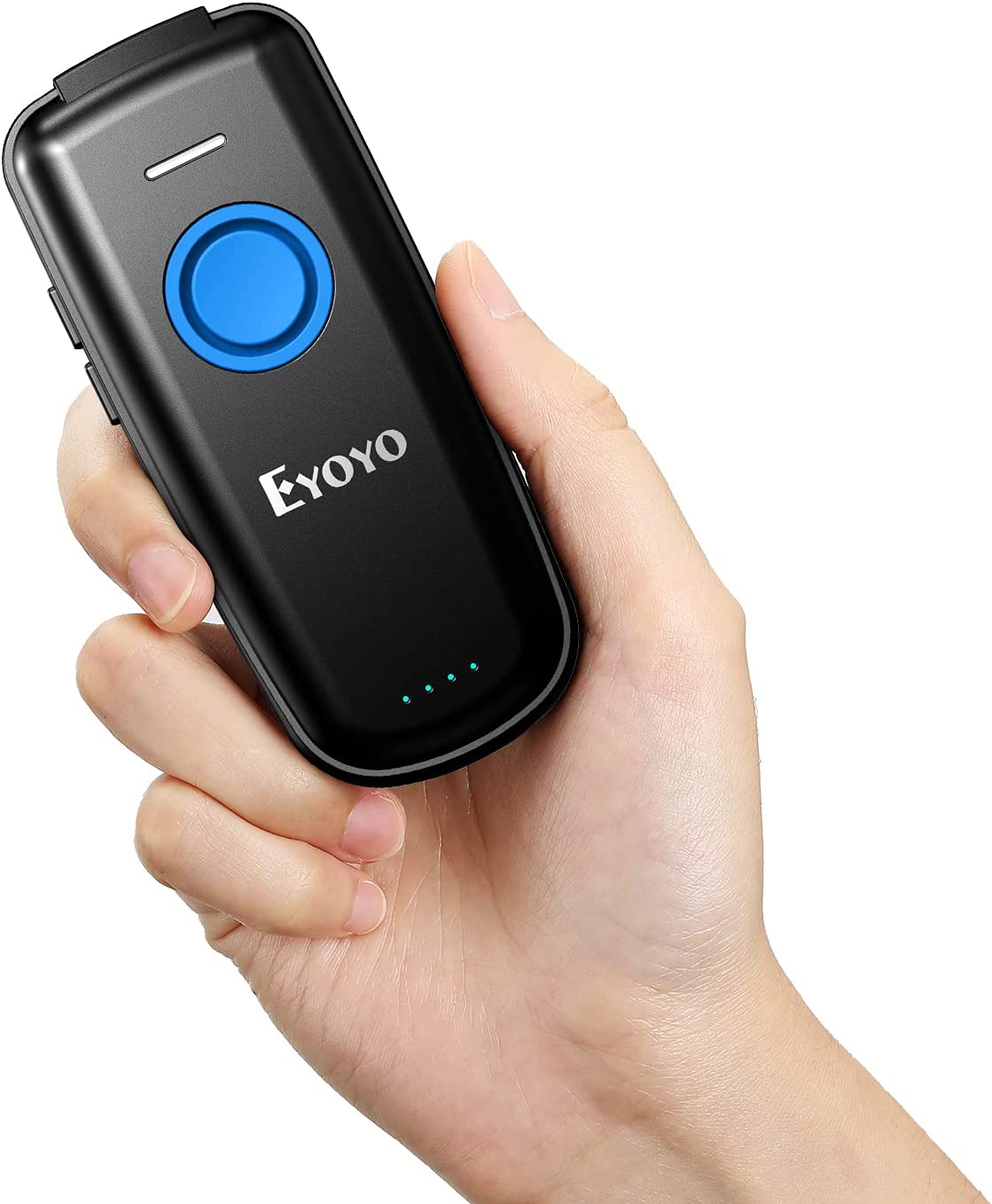 Eyoyo Escáner de código QR Bluetooth, con botón de ajuste de volumen e interruptor de alimentación física, escáner de código de barras 2D portátil para inventario, lector de imágenes inalámbrico de 2.4 G para tablet, iPhone, iPad, Android, iOS PC POS