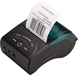 ZKT Eco Impresora Termica Bluetooth de Recibos 58mm, ZKP5808 Mini Impresora Portátil de Ticket, Conexión Inalámbrica por Bluetooth 4.0/ USB, ESC/POS, Compatible con Android/iOS/Windows