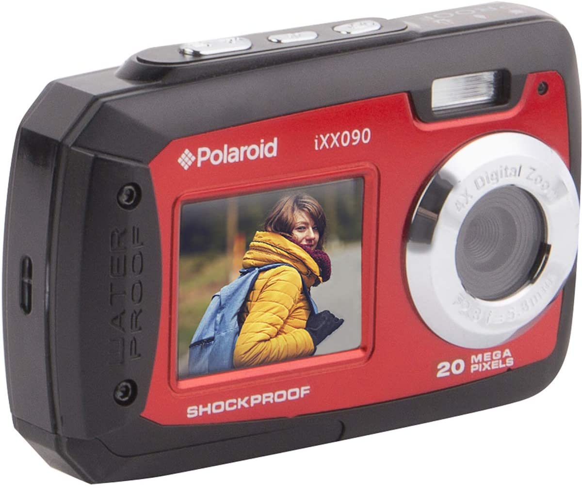 Polaroid iXX090 - Cámara Digital Resistente al Agua y a los Golpes (Rojo)