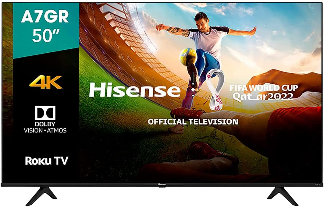 Televisión Hisense 50A7GR, 50 pulgadas 4K SMART ROKU