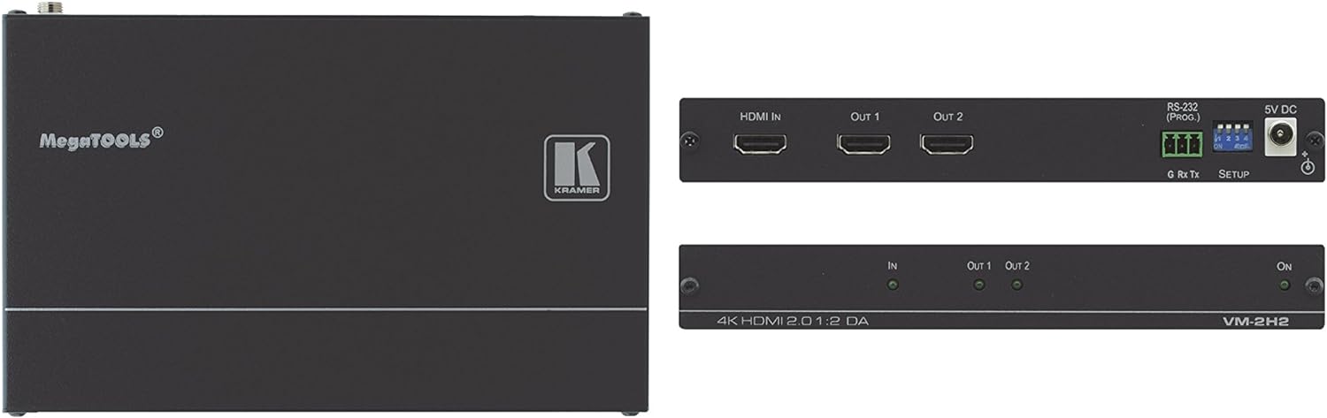 Kramer Amplificador de distribución VM-2H2 4K HDMI 2.0 1:2