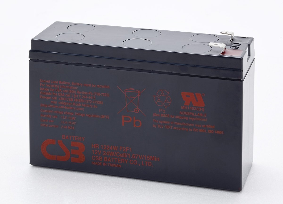 B & B CPS5.5-12 -Batería de repuesto compatible 12V6A HR1224WF2F1