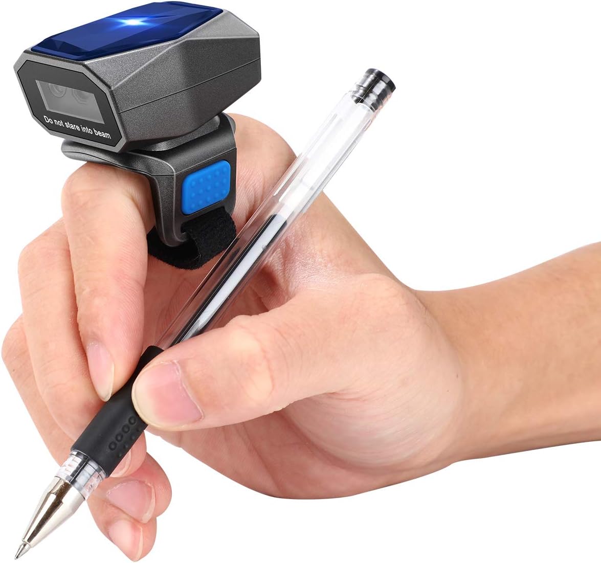 EYOYO - ESCÁNER DE CÓDIGOS DE BARRAS CON ANILLO 2D, BLUETOOTH/CABLE USB/2.4 G INALÁMBRICO, MINIATURA Y PORTÁTIL, LECTOR DE IMÁGENES 1D 2D QR, MATRIZ DE DATOS PDF417 PARA IPHONE, ANDRIOD, TABLETA, PC