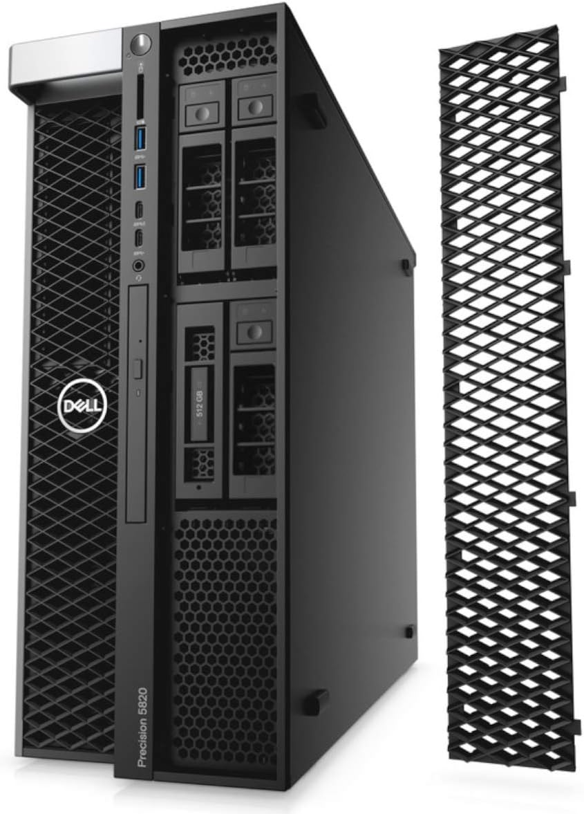 Dell Estación de trabajo de torre Precision 5820, Intel Xeon W-2133 hasta 3.9GHz (6 núcleos), 64 GB de RAM, SSD PCIe M.2 NVMe de 512 GB + disco duro de 2 TB, M4000 8 GB, 4 puertos de pantalla (compatible con 4K), Windows 10 Pro de 64 bits (renovado)