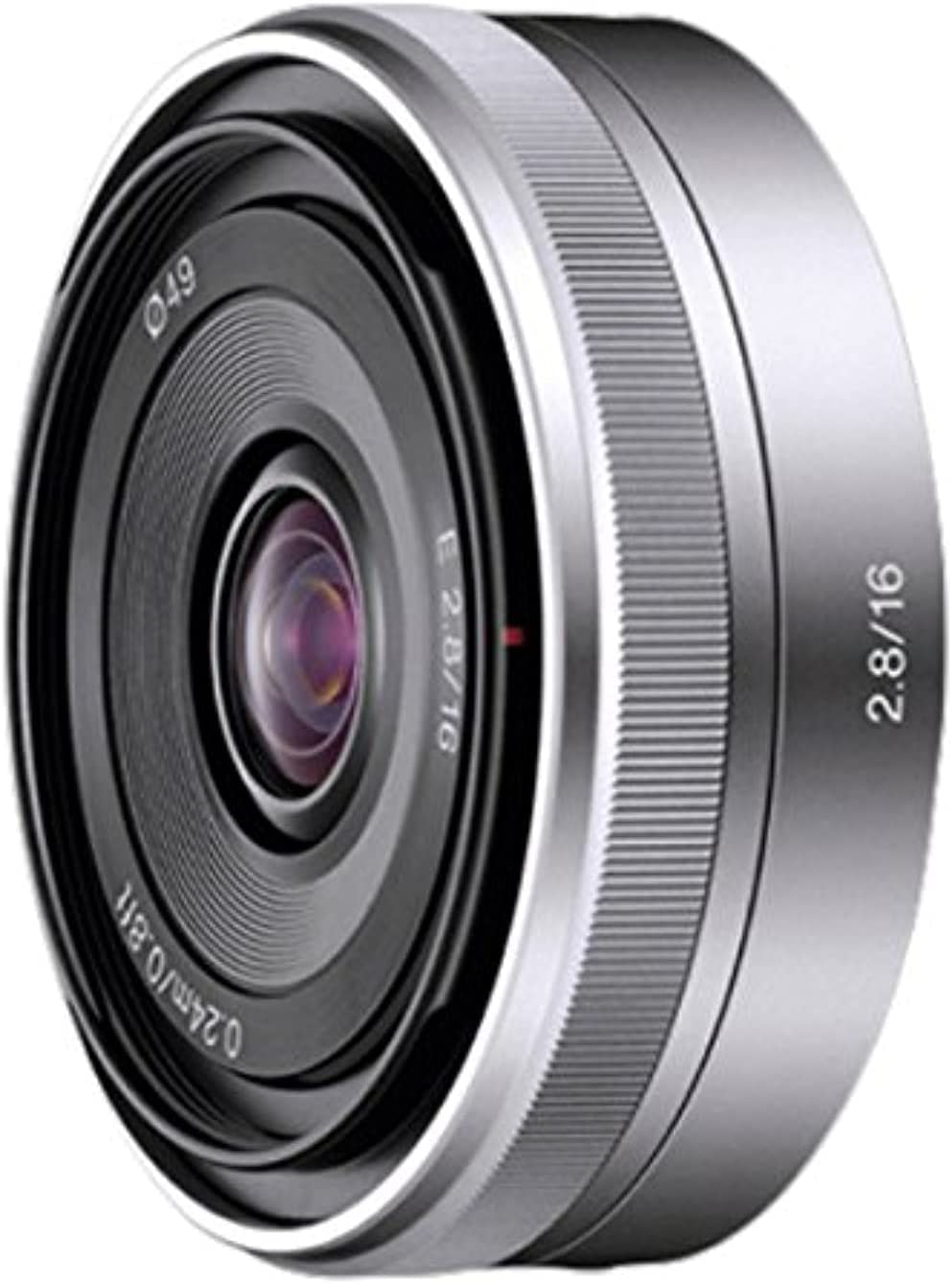Sony Alpha SEL16F28 E-mount 16mm F2.8 Lens (Silver)