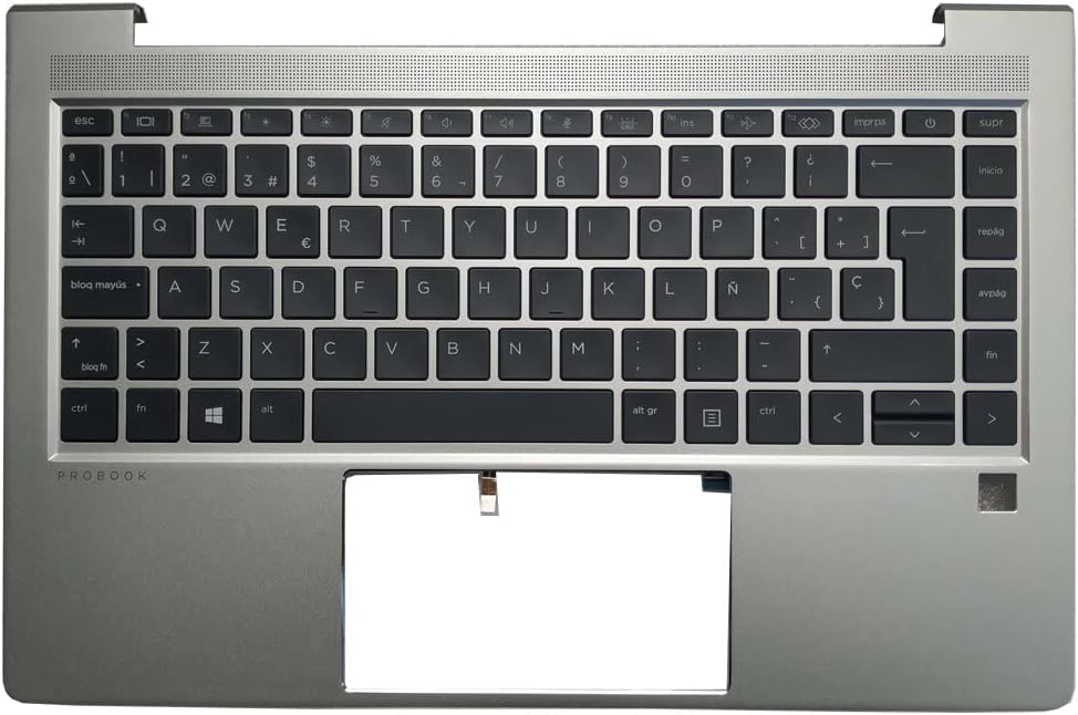 Teclado español retroiluminado para HP ProBook 14 445 440 G8 645 640 G8 con funda superior para reposamuñecas