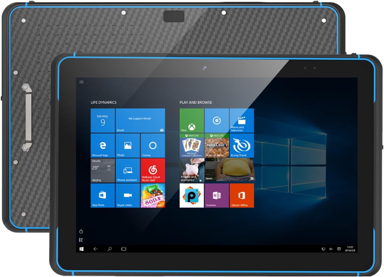 HUGEROCK W105 | TABLET INDUSTRIAL RESISTENTE CON WINDOWS DE 10.1 PULGADAS FHD, IP68, RESISTENTE A LAS CAÍDAS, CON WINDOWS 11, 16 GB + 128 GB, BATERÍA DE 10000 MAH, ESCÁNER DE CÓDIGO DE BARRAS