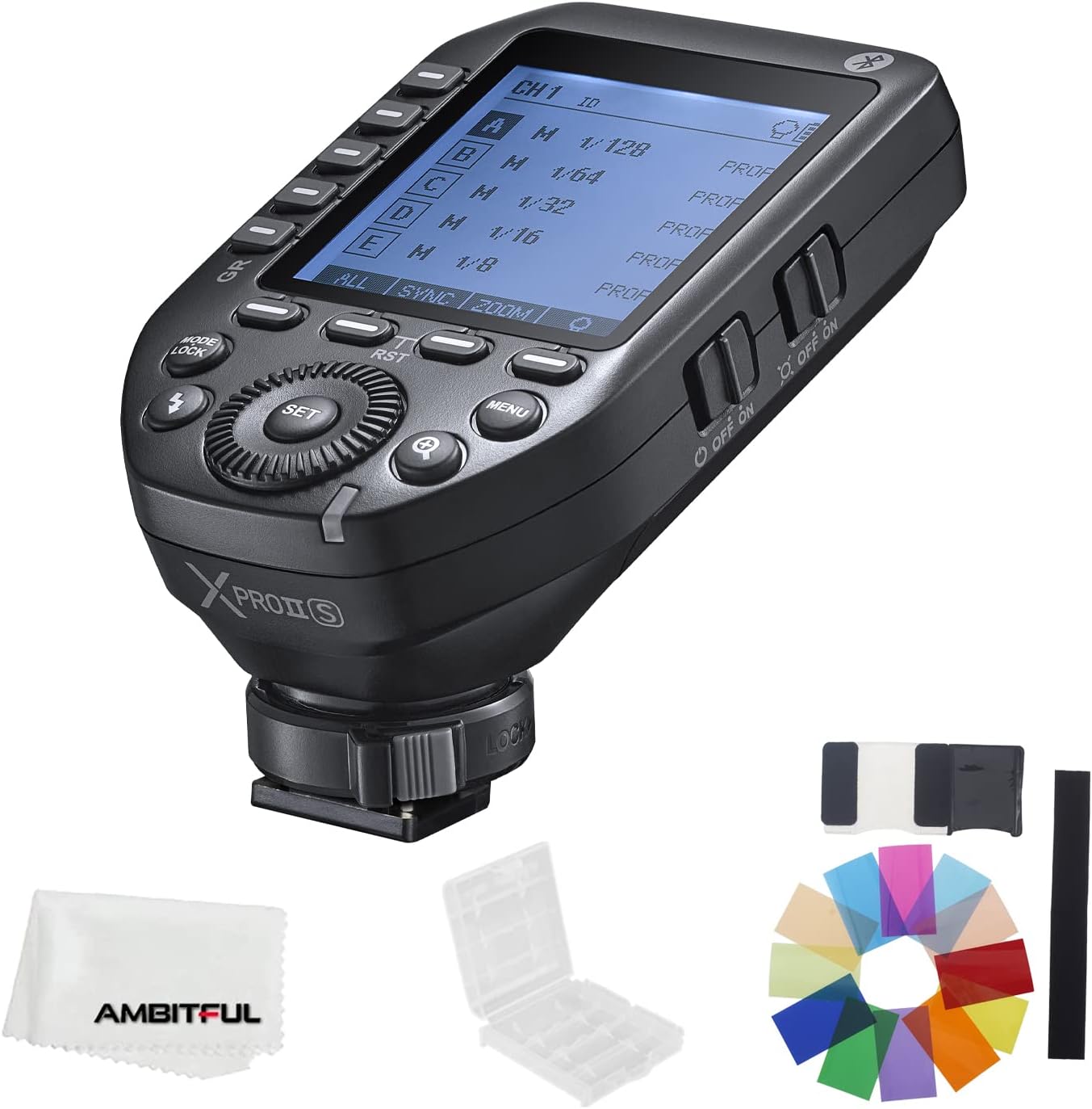 GODOX XproII-S 2.4G TTL Disparador de flash inalámbrico XProIIS Disparador automático 1/8000s HSS visualización LCD grande 32 canales 16 grupos de repuesto para cámaras Sony