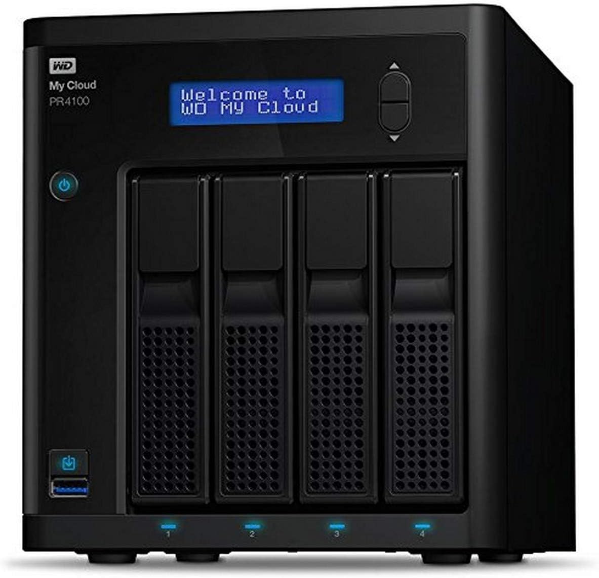WD 40TB My Cloud Pro Series PR4100 Network Attached Storage - NAS - WDBNFA0400KBK-NESN