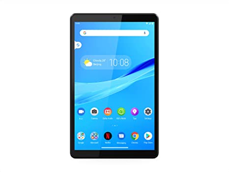 Lenovo Tablet Tab M8, tableta Android HD, procesador de cuatro núcleos, 2 GHz, 32 GB de almacenamiento, cubierta metálica completa, larga duración de la batería, Android 10 Pie, negro pizarra