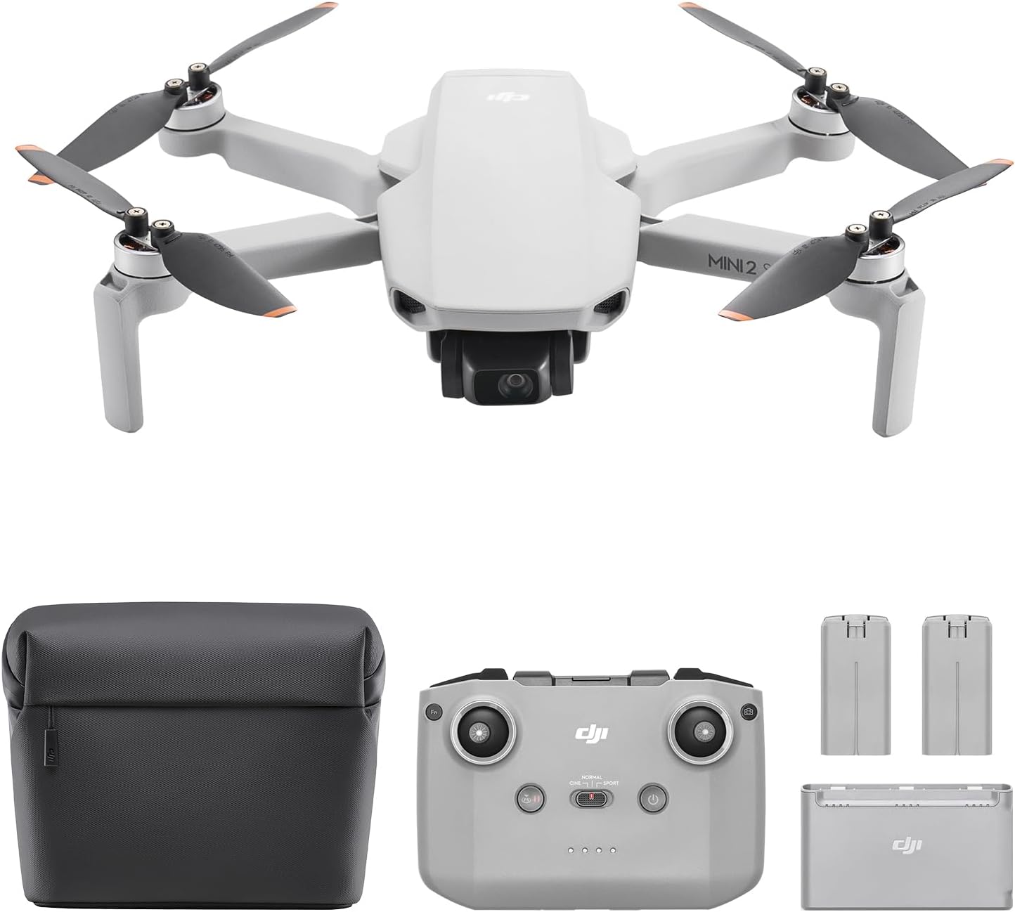 Pack DJI Mini 2 SE Vuela Más, dron mini con cámara ligero y plegable, vídeo 2.7K, modos inteligentes, transmisión de vídeo a 10 km, 31 min de vuelo, menos de 249 g, fácil de usar, baterías adicionales