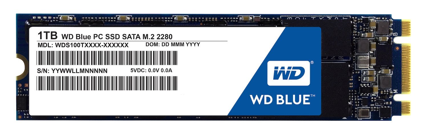 WD Blue M.2 1TB Internal SSD Solid State Drive - SATA 6Gb/s - WDS100T1B0B