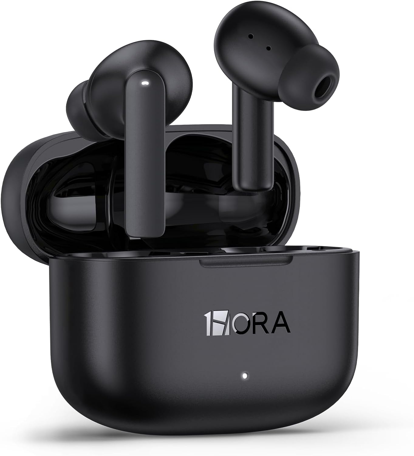 1HORA AUDIFONOS INALAMBRICOS BLUETOOTH 5.3 AURICULARES INALAMBRICOS WIRELESS  EARBUDS CON MIC ASISTENTE DE VOZ, COMPATIBLE CON SAMSUNG XIAOMI LAPTOP TABLET NEGRO