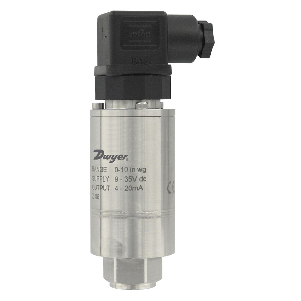 Dwyer Instruments 672-5-A Low Pressure Transducer 4-20mA O/P,2-wire,0-100"H2O