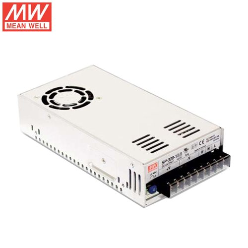 Mean Well SP-320-27 Enclosed Switching AC-to-DC Power Supply, Single Output, 27V, 0-11.7A, 315.9W, 2.0" H x 4.5" W x 8.5" L