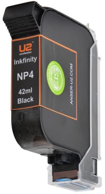 ANSER NP4 BLACK INK CARTRIDGE (42ML) SOLVENT BASED