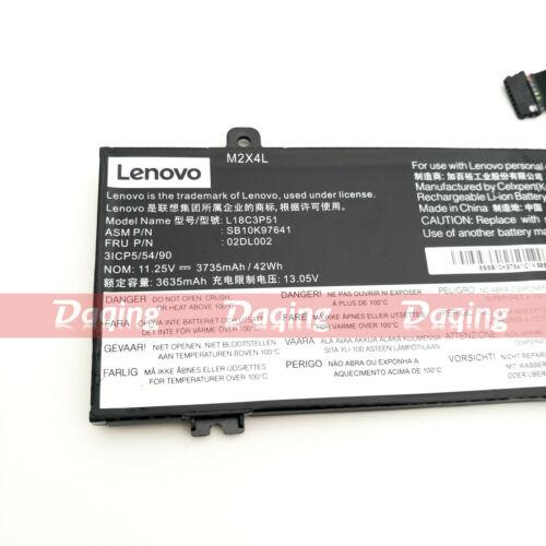 batería 02DL002 02DL001 L18C3P51 L18M3P52 para Lenovo ThinkPad E490S