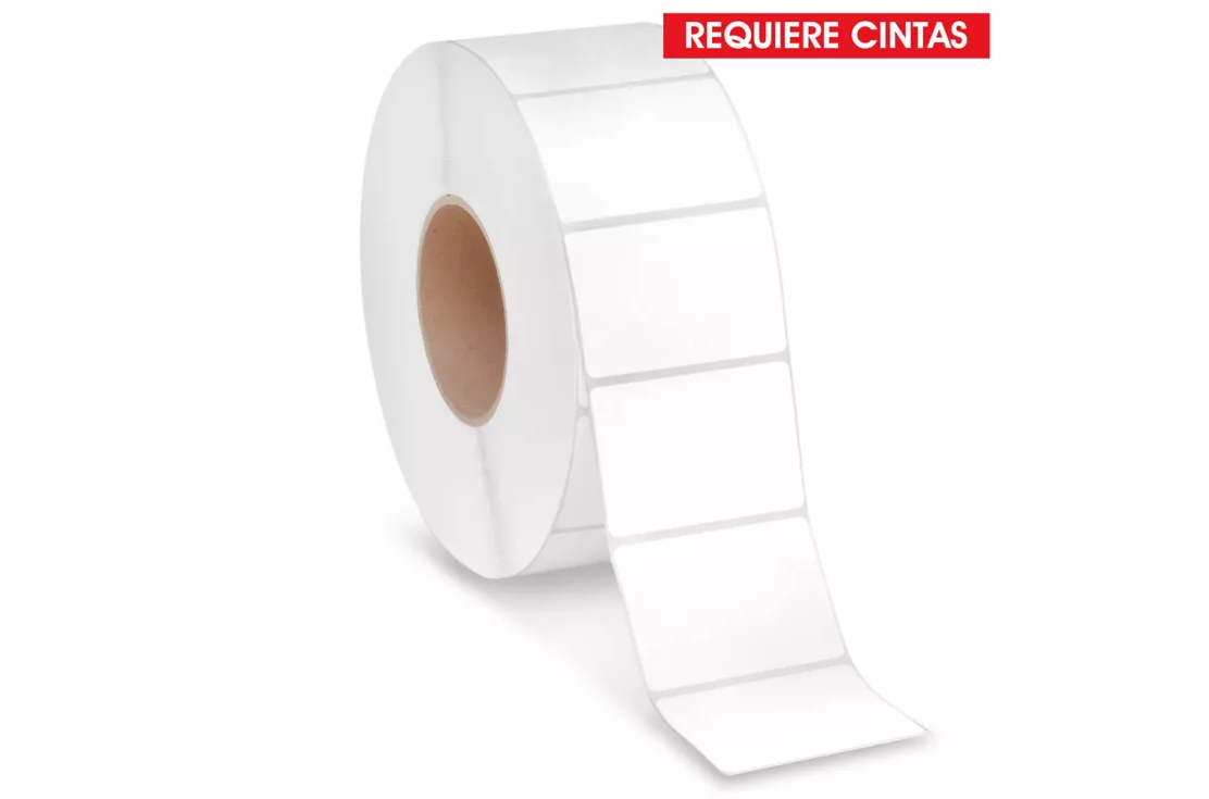 S-8412  - ETIQUETAS INDUSTRIALES DE TRANSFERENCIA TÉRMICA A PRUEBA DE INTEMPERIE - POLIPROPILENO, BLANCAS, 3 X 2", REQUIEREN CINTAS, 76 X 48 MM