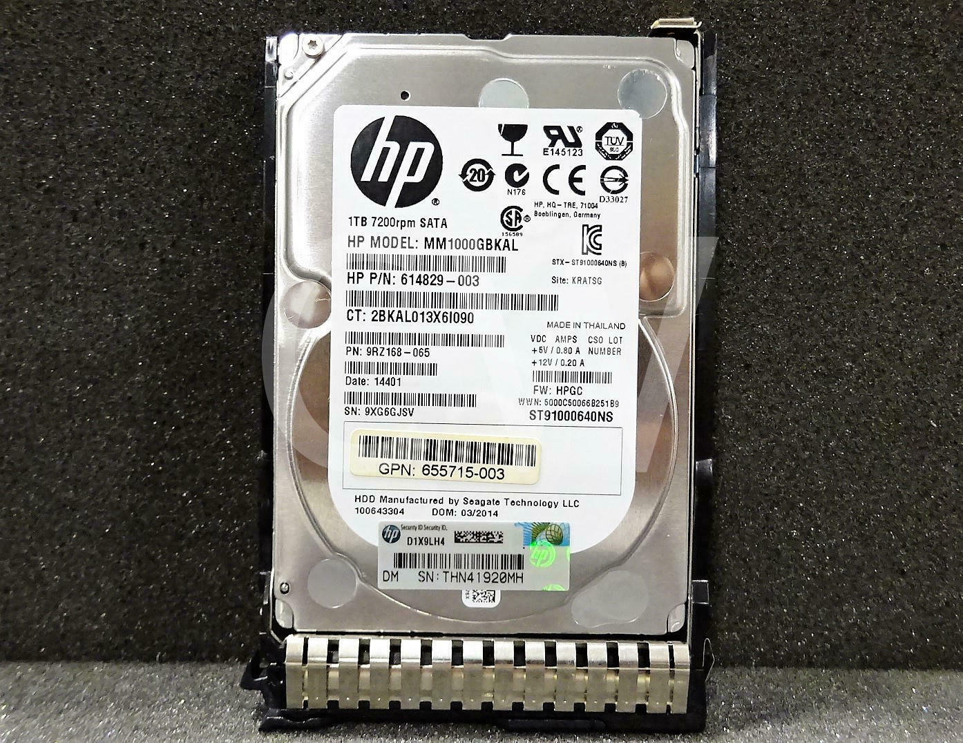 655710-B21 656108-001 HP 1TB 7.2K RPM 6GBPS 2.5 MDL SATA