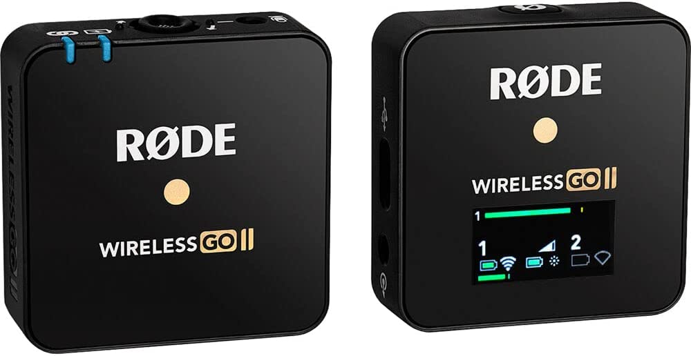 Rode Wireless GO II - Sistema de micrófono inalámbrico digital compacto con micrófono de solapa de grado profesional